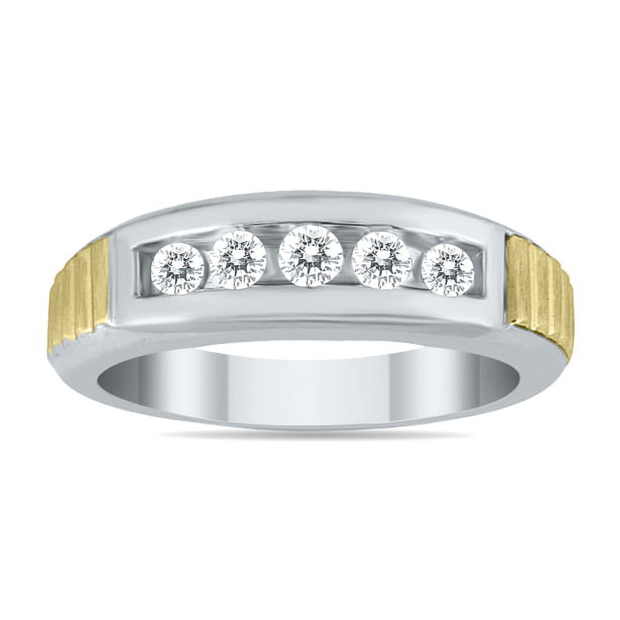 Cathedral Diamond Engagement Ring with Channel Setting in White Gold