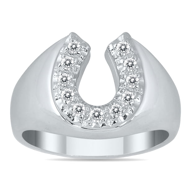 White gold shop horseshoe ring