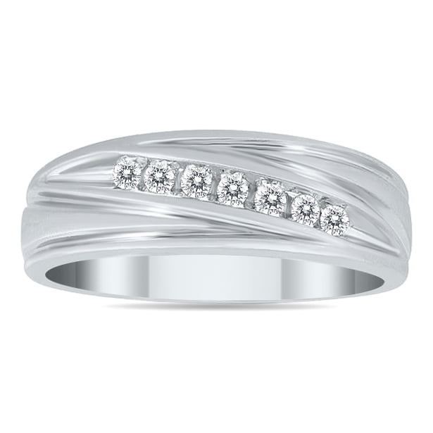1/4 Carat TW Channel Set Diamond Band in 10K White Gold (K-L Color, I2-I3  Clarity) 