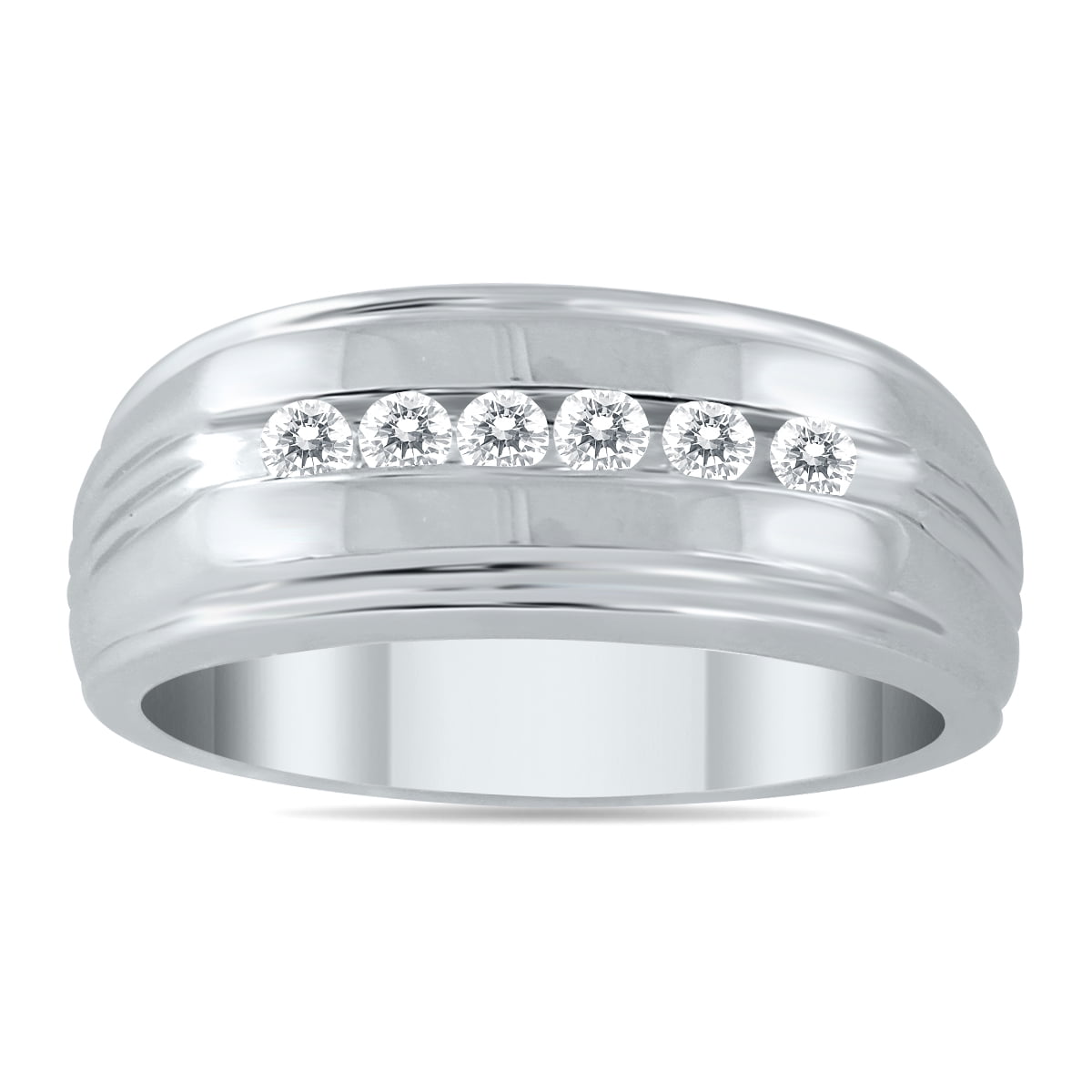 テラセンサ　一枚　シン様 SZUL 1/3 Carat TW Five Stone Diamond Men's Ring in 10K White