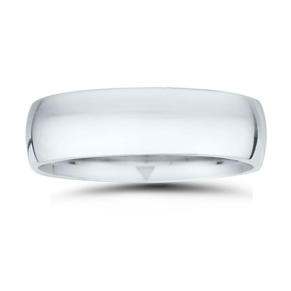 SZUL 7mm Classic Domed Comfort Fit Wedding Band in 950 Platinum