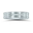 thumbnail image 1 of SZUL Men's 10K White Gold 5MM Wedding Band with Brushed Frost Finish, 1 of 4