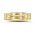 thumbnail image 1 of SZUL Men's 10K Yellow Gold 5MM Wedding Band with Brushed Frost Finish, 1 of 4