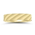 thumbnail image 1 of SZUL Men's Raised Wave Design 5MM Wedding Band in 10K Yellow Gold, 1 of 4