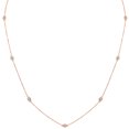 thumbnail image 1 of SZUL Women's 0.75 Carat TW Bezel Set Lab Grown Diamond Station Necklace in 14K Rose Gold, 1 of 4