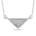 thumbnail image 1 of SZUL Women's 1/10 Carat TW Diamond Triangle Pendant in 10K White Gold (K-L Color, I2-I3 Clarity), 1 of 4