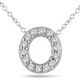 thumbnail image 1 of SZUL Women's 1/10 Carat TW O Initial Diamond Pendant in 10K White Gold (J-K-L Color, I2-I3 Clarity), 1 of 3
