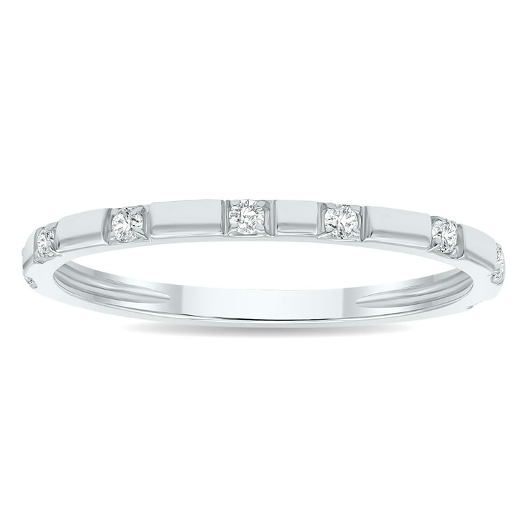 1/4 Carat TW Channel Set Diamond Band in 10K White Gold (K-L Color, I2-I3  Clarity) 