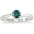 thumbnail image 1 of SZUL Women's 1/2 Carat Blue Diamond Ring in 10K White Gold, 1 of 3