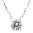 thumbnail image 1 of SZUL Women's 1/2 Carat Floating Round Diamond Solitaire Necklace in 14K White Gold (J-K-L, I2-I3), 1 of 6