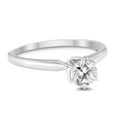 thumbnail image 1 of SZUL Women's 1/2 Carat Round Diamond Solitaire Ring in 14K White Gold (J-K-L Color, I2-I3 Clarity), 1 of 5