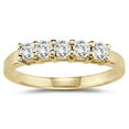 thumbnail image 1 of SZUL Women's 1/2 Carat TW 5 Stone White Diamond Ring in 10K Yellow Gold (J-K-L Color, I2-I3 Clarity), 1 of 3