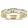 thumbnail image 1 of SZUL Women's 1/2 Carat TW Antique Styled Engraved Diamond Band in 10K Yellow Gold (J-K-L Color, I2-I3 Clarity), 1 of 3