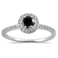 thumbnail image 1 of SZUL Women's 1/2 Carat TW Black and White Diamond Ring in 14K White Gold, 1 of 3