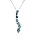 thumbnail image 1 of SZUL Women's 1/2 Carat TW Blue Diamond S Journey Pendant in 14K White Gold, 1 of 5