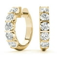 thumbnail image 1 of SZUL Women's 1/2 Carat TW Natural Channel Set Diamond Hoop Earrings in 14K Yellow Gold, 1 of 3