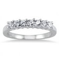 thumbnail image 1 of SZUL Women's 1/2 Carat TW Seven Stone Diamond Wedding Band in 10K White Gold (J-K-L Color, I2-I3 Clarity), 1 of 3