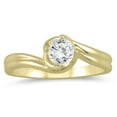 thumbnail image 1 of SZUL Women's 1/2 Carat Twisting Wave Diamond Solitaire Ring in 10K Yellow Gold  (J-K-L Color, I2-I3 Clarity), 1 of 3
