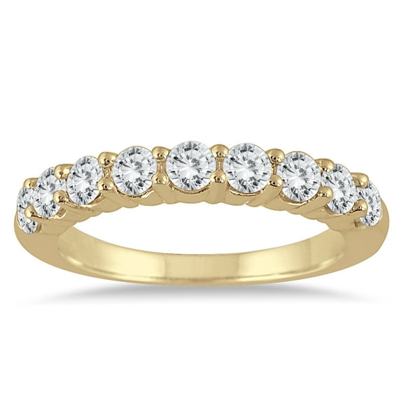 SZUL Women's 1 3/8 Carat TW Diamond Wedding Band in 14K Yellow Gold (J-K-L Color, I2-I3 Clarity)