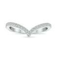 thumbnail image 1 of SZUL Women's 1/3 CTW V Shaped Lab Grown Diamond Ring in 10K White Gold (F-G Color, VS1- VS2 Clarity), 1 of 6