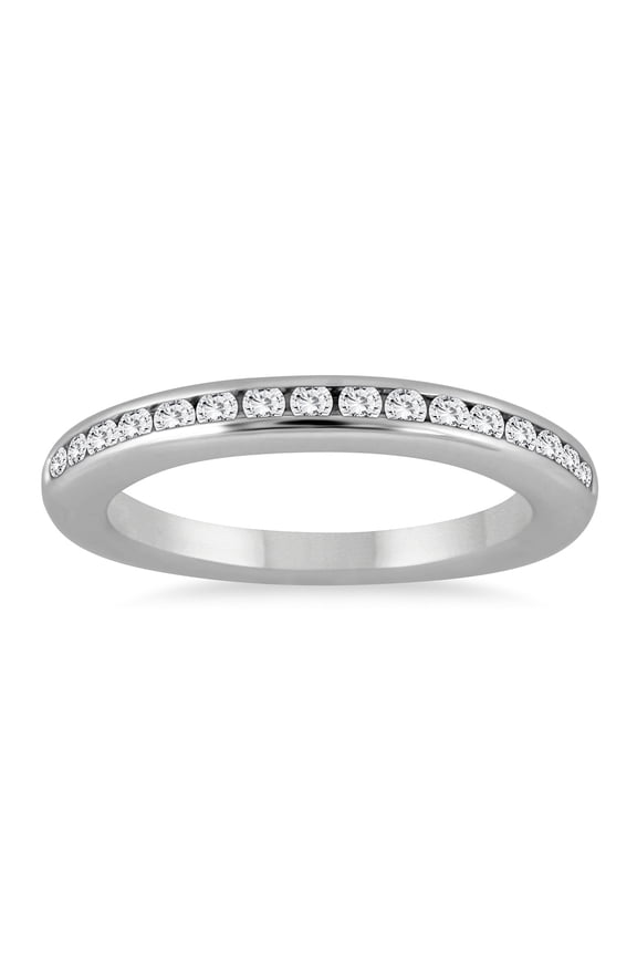Women's 1/3 Carat TW Channel Set Diamond Band in 14K White Gold (I-J Color, I1-I2 Clarity)