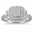 thumbnail image 1 of SZUL Women's 1/3 Carat TW Diamond Antique Cluster Ring in 10K White Gold (J-K-L Color, I2-I3 Clarity), 1 of 3
