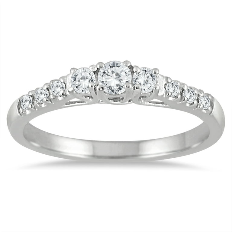 Walmart 3 stone diamond ring discount