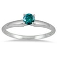 thumbnail image 1 of SZUL Women's 1/4 Carat Round Blue Diamond Solitaire Ring in 14k White Gold, 1 of 3