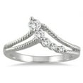 thumbnail image 1 of SZUL Women's 1/4 Carat TW Diamond Journey Ring in 10K White Gold (J-K-L Color, I2-I3 Clarity), 1 of 3