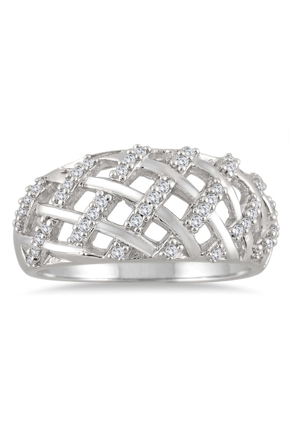 Women's 1/4 Carat TW Diamond Ring in 10K White Gold (J-K-L Color, I2-I3 Clarity)