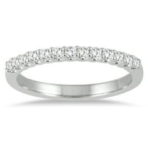 SZUL Women's 1/4 Carat TW Diamond Wedding Band in 14K White Gold (J-K-L Color, I2-I3 Clarity)