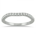 thumbnail image 1 of SZUL Women's 1/5 Carat TW Diamond Curved Wedding Band in 14K White Gold (I-J Color, I1-I2 Clarity), 1 of 3