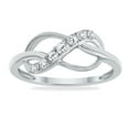 thumbnail image 1 of SZUL Women's 1/5 Carat TW Diamond Infinity Ring in 10K White Gold, 1 of 5