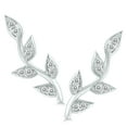 thumbnail image 1 of SZUL Women's 1/5 Carat TW Diamond Vine and Leaf Earrings in 14K White Gold (J-K-L Color, I2-I3 Clarity), 1 of 5
