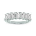 thumbnail image 1 of SZUL Women's 1.50 Carat TW Emerald Cut Seven Stone Lab Grown Diamond Wedding Anniversary Ring 14K White Gold, 1 of 5