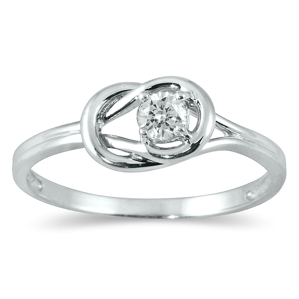 1/6 CT. T.W. Pear-Shaped Multi-Diamond Frame Promise Ring in 10K White Gold  | Zales Outlet