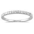 thumbnail image 1 of SZUL Women's 1/8 Carat TW Diamond Wedding Band in 10K White Gold (J-K-L Color, I2-I3 Clarity), 1 of 3