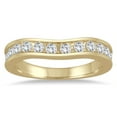thumbnail image 1 of SZUL Women's 1 Carat TW Diamond Channel Set Curved Band in 14K Yellow Gold (J-K-L Color, I2-I3 Clarity), 1 of 1