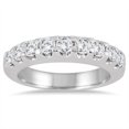 thumbnail image 1 of SZUL Women's 1 Carat TW Nine Stone Diamond Wedding Band in 10K White Gold  (J-K-L Color, I2-I3 Clarity), 1 of 3