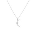 thumbnail image 1 of SZUL Women's 14K Solid White Gold Dainty Crescent Necklace, 1 of 6