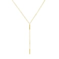 thumbnail image 1 of SZUL Women's 14K Solid Yellow Gold Double Bar Drop Necklace, 1 of 6
