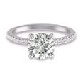 thumbnail image 1 of SZUL Women's 14K White Gold Hidden Halo Cleo Ring with IGI Certified  2 Carat Center Round Lab-Grown Diamond, 1 of 3