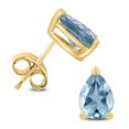 thumbnail image 1 of SZUL Women's 14K Yellow Gold 5x3MM Pear Aquamarine Earrings, 1 of 2