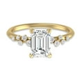 thumbnail image 1 of SZUL Women's 14K Yellow Gold Diamond Aria Ring with IGI Certified 2.50 Carat Emerald Cut Lab-Grown Diamond, 1 of 3