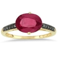 thumbnail image 1 of SZUL Women's 2.00 Carat Ruby and Black Diamond Ring in 10K Yellow Gold, 1 of 3