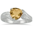 thumbnail image 1 of SZUL Women's 2 1/4 Carat Trillion Cut  Citrine and Diamond Ring in 10K White Gold, 1 of 3