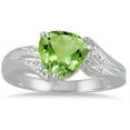 thumbnail image 1 of SZUL Women's 2 1/4 Carat Trillion Cut Peridot and Diamond Ring in 10K White Gold, 1 of 3