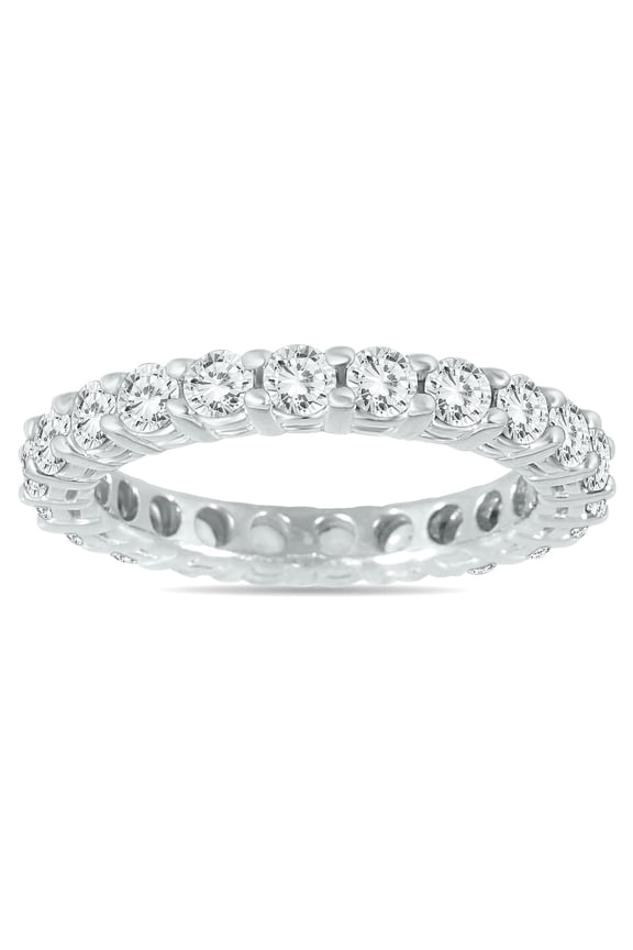 Women's 2 Carat TW Diamond Eternity Band in 14K White Gold (J-K-L Color, I2-I3 Clarity)