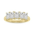 thumbnail image 1 of SZUL Women's 2 Carat TW Emerald Cut Five Stone Lab Grown Diamond Wedding Anniversary Ring 14K Yellow Gold, 1 of 5
