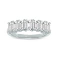 thumbnail image 1 of SZUL Women's 2 Carat TW Emerald Cut Seven Stone Lab Grown Diamond Wedding Anniversary Ring 14K White Gold, 1 of 5